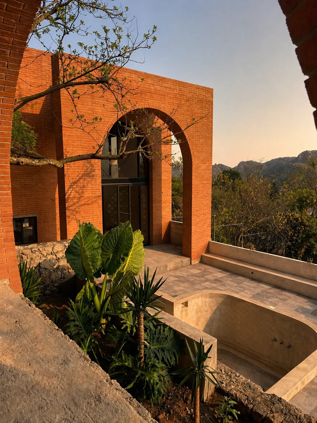 Terraza con vista al Tepozteco en Tierra Viva